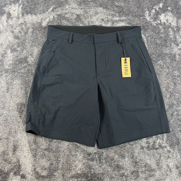 NO BULL Men's Golf Chino Shorts Black 9" Inseam Nylon Spandex NWT Performance 32 - Picture 1 of 9